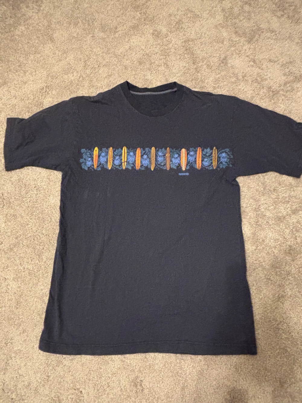 🎁Speedo Men's Navy Tee with Surfboard Graphic